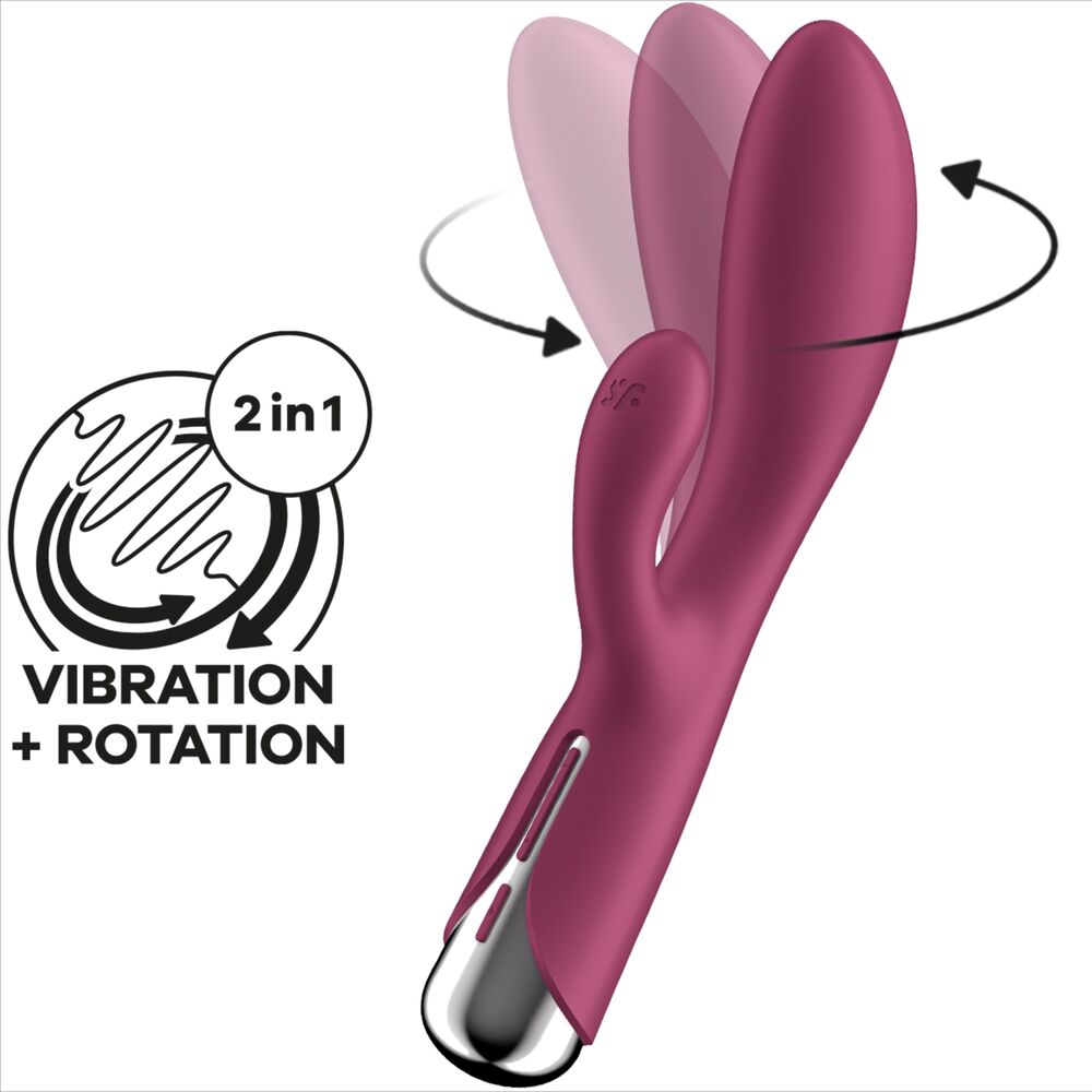 SATISFYER - SPINNING RABBIT 1 CLITORIS AND RED G-SPOT STIMULATION - NOCTURNA DESIRES