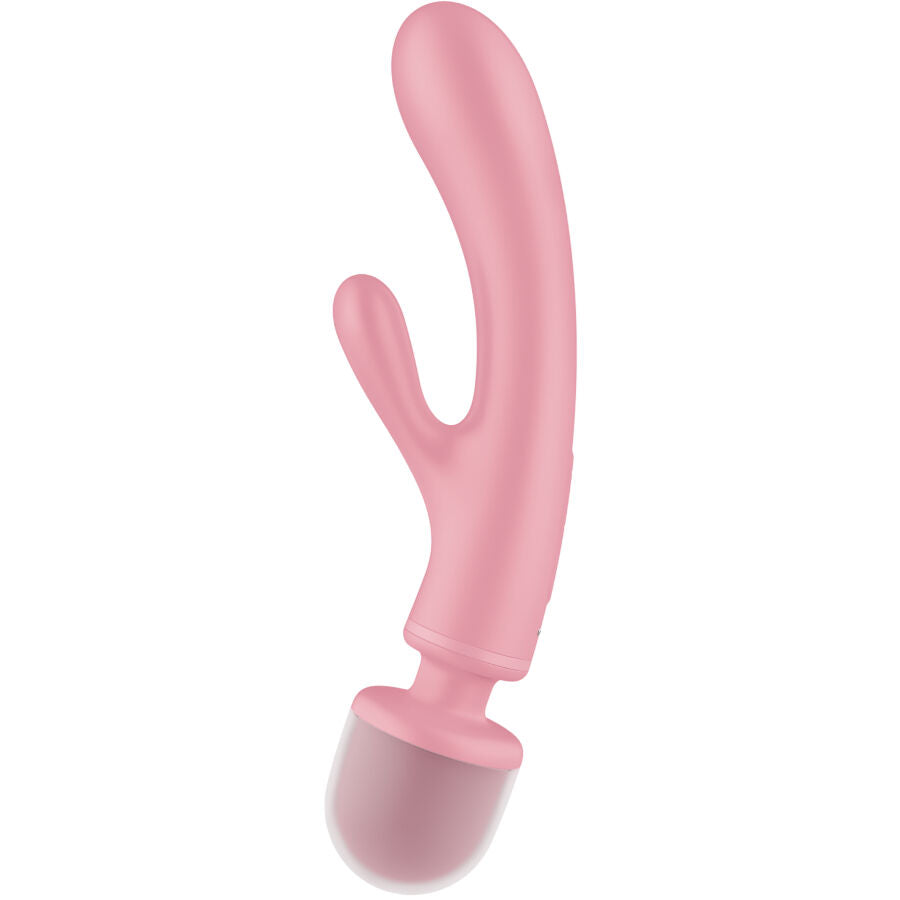 SATISFYER - TRIPLE LOVER RABBIT VIBRATOR MASSAGER PINK - NOCTURNA DESIRES