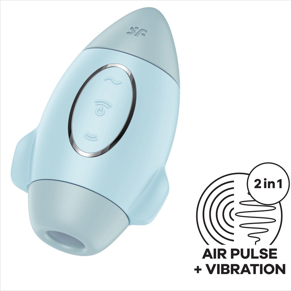 SATISFYER - MISSION CONTROL BLUE SMALL DOUBLE IMPULSE VIBRATOR - NOCTURNA DESIRES