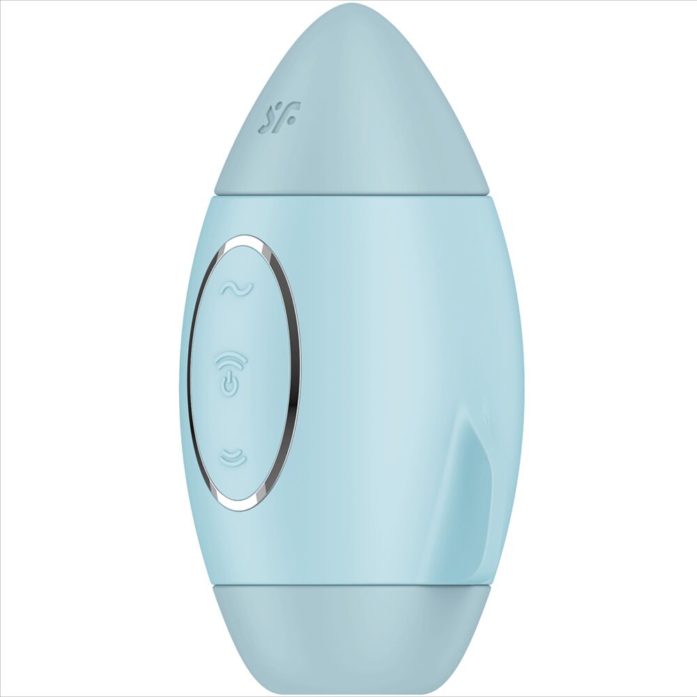 SATISFYER - MISSION CONTROL BLUE SMALL DOUBLE IMPULSE VIBRATOR - NOCTURNA DESIRES