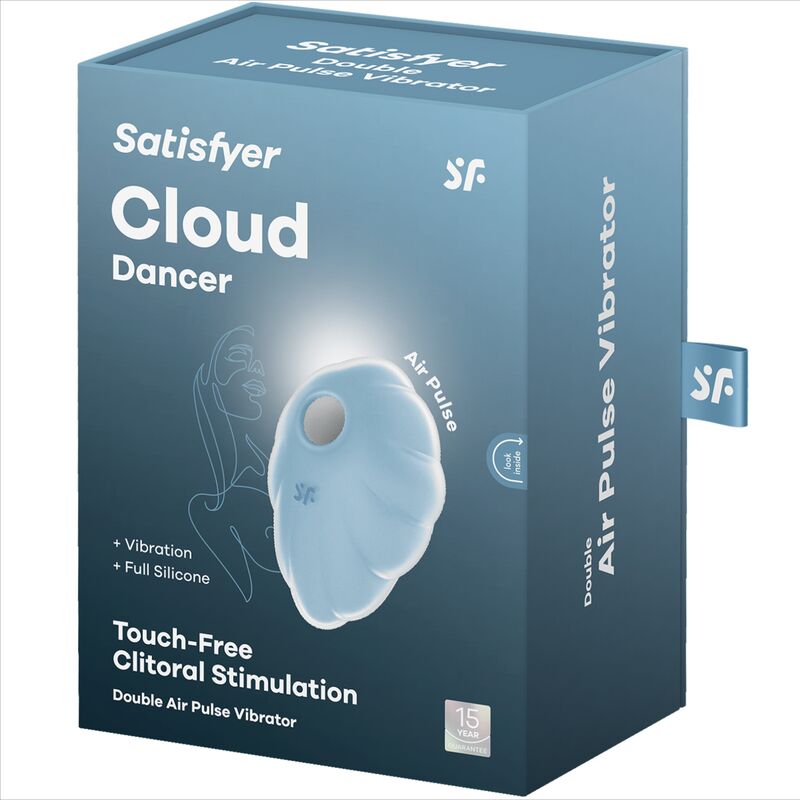 SATISFYER - CLOUD DANCER BLUE AIR PULSE VIBRATOR - NOCTURNA DESIRES