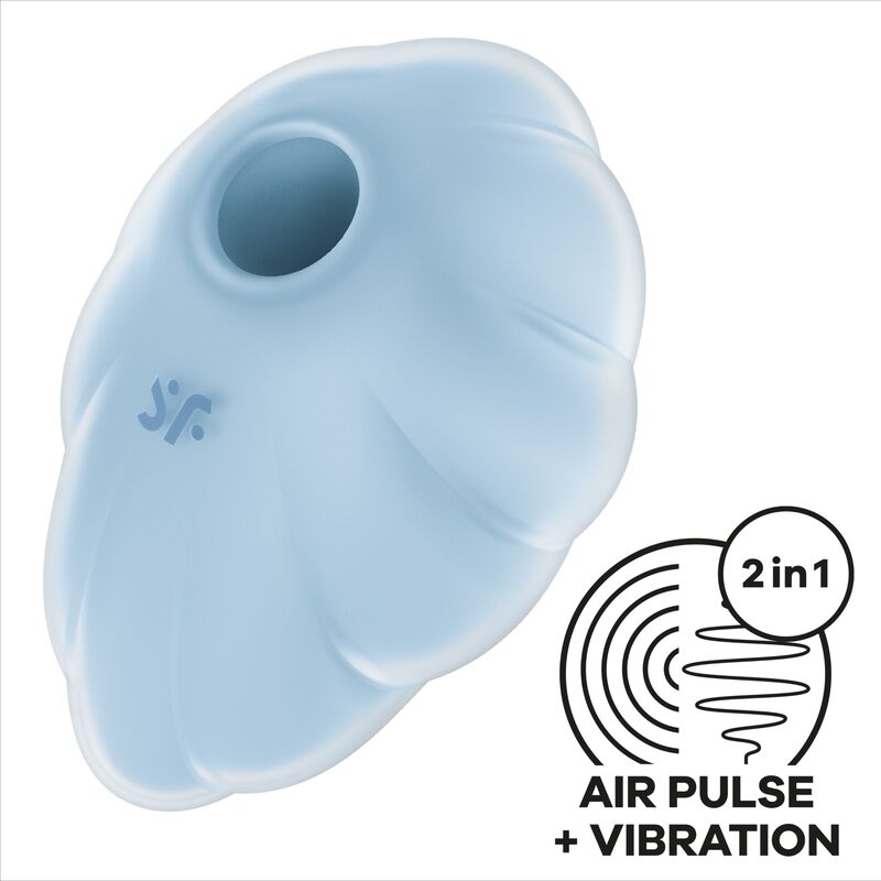 SATISFYER - CLOUD DANCER BLUE AIR PULSE VIBRATOR - NOCTURNA DESIRES