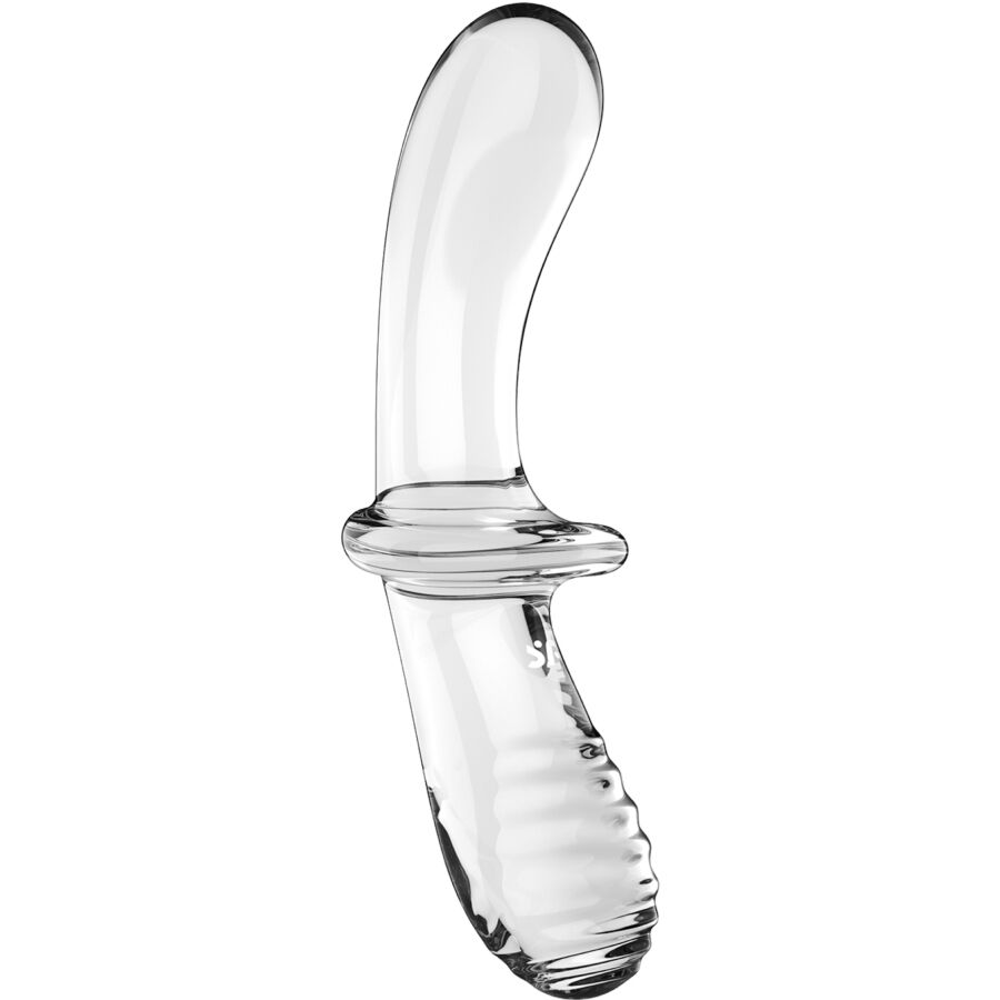 SATISFYER - DOUBLE CRYSTAL DILDO TRANSPARENT - NOCTURNA DESIRES