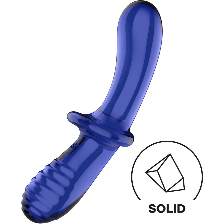 SATISFYER - DOUBLE CRYSTAL DILDO BLUE - NOCTURNA DESIRES