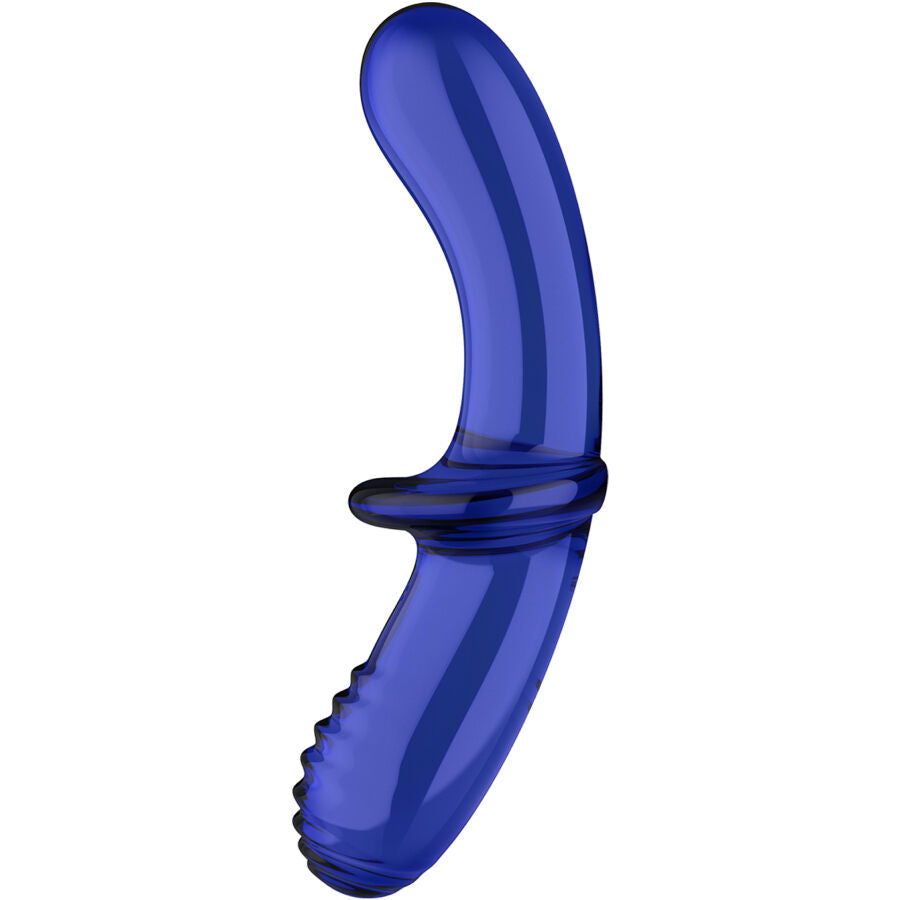SATISFYER - DOUBLE CRYSTAL DILDO BLUE - NOCTURNA DESIRES
