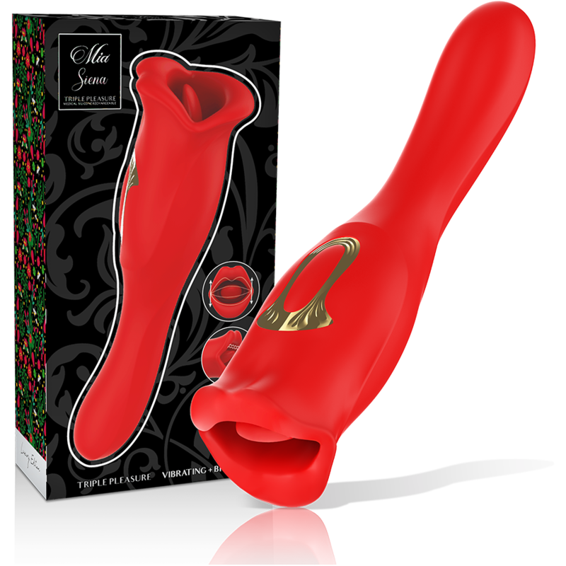 MIA - SIENA TRIPLE PLEASURE VIBRATING + BITING - NOCTURNA DESIRES
