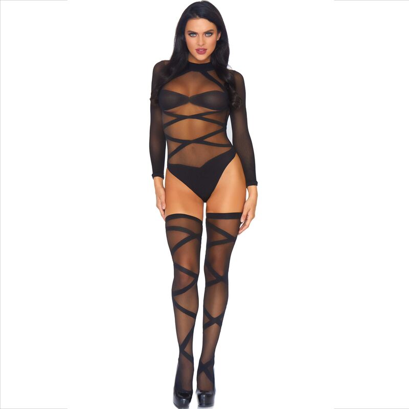 LEG AVENUE - 2 PIECE SET BODY AND THIGH - NOCTURNA DESIRES