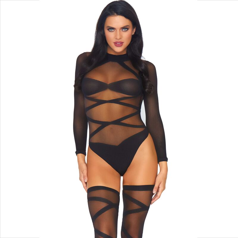 LEG AVENUE - 2 PIECE SET BODY AND THIGH - NOCTURNA DESIRES