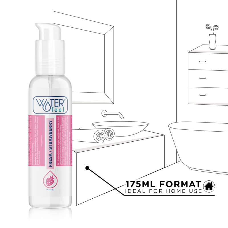 WATERFEEL - STRAWBERRY WATER BASED LUBRICANT 175 ML - NOCTURNA DESIRES