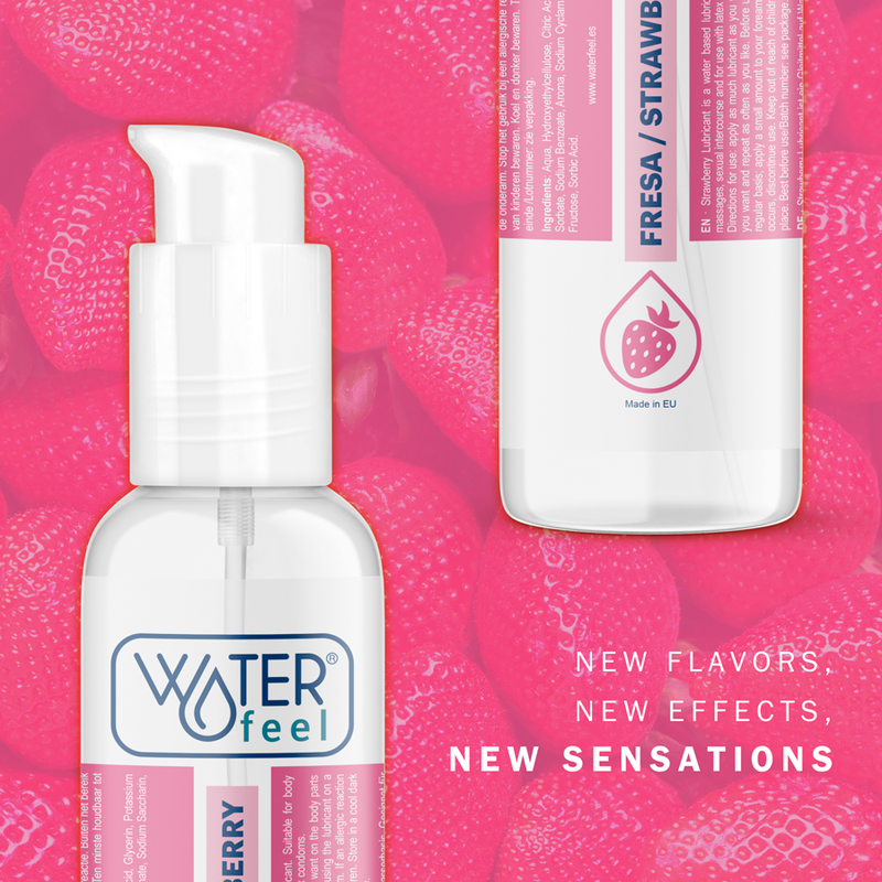 WATERFEEL - STRAWBERRY WATER BASED LUBRICANT 175 ML - NOCTURNA DESIRES