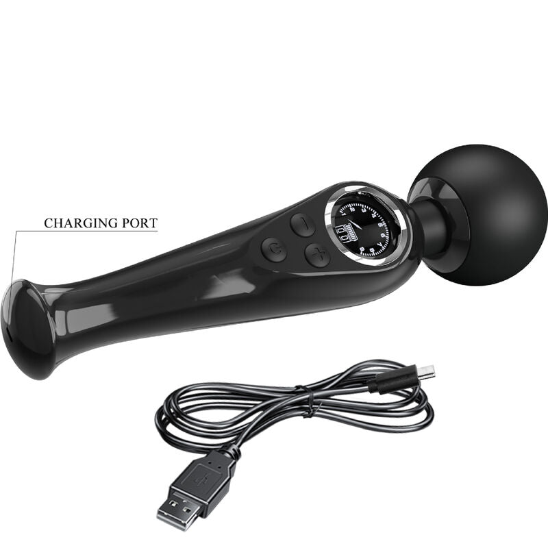 PRETTY LOVE - SKYLER VIBRATOR WAND BLACK - NOCTURNA DESIRES