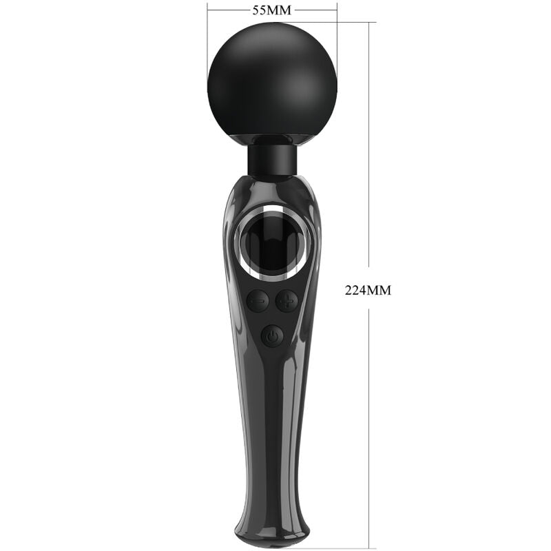 PRETTY LOVE - SKYLER VIBRATOR WAND BLACK - NOCTURNA DESIRES