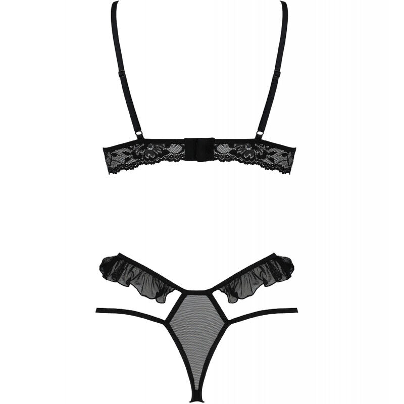 PASSION - DOLLY SET TWO PIECES BLACK L/XL - NOCTURNA DESIRES