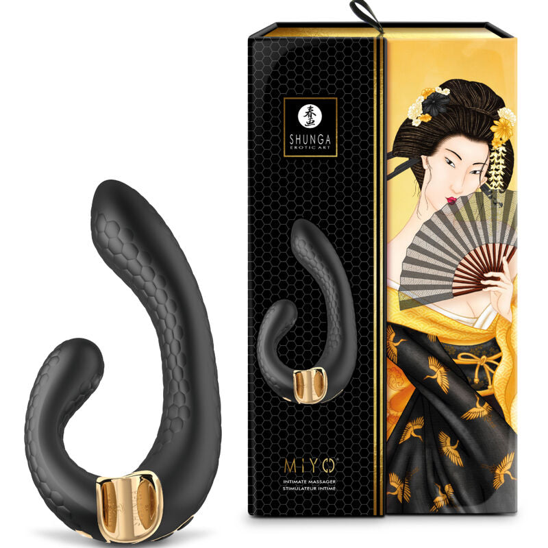 SHUNGA - MIYO INTIMATE MASSAGER BLACK - NOCTURNA DESIRES