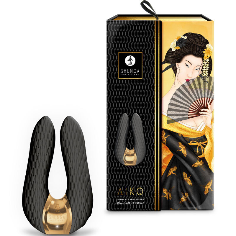 SHUNGA - AIKO INTIMATE MASSAGER BLACK - NOCTURNA DESIRES