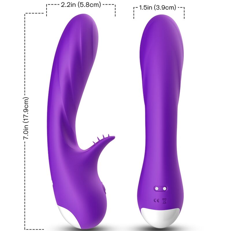 ARMONY - ROMANCE VIBRATOR WITH STIMULATOR PURPLE - NOCTURNA DESIRES