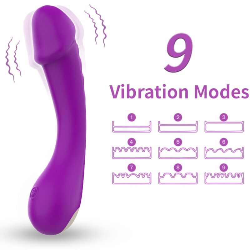 ARMONY - DILDO VIBRATOR G-SPOT SILICONE PURPLE - NOCTURNA DESIRES