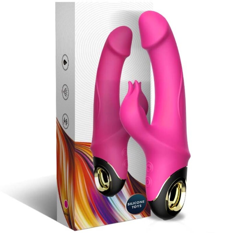 ARMONY - METEROR DILDO VIBRATOR RABBIT ROTATOR FUCHSIA - NOCTURNA DESIRES
