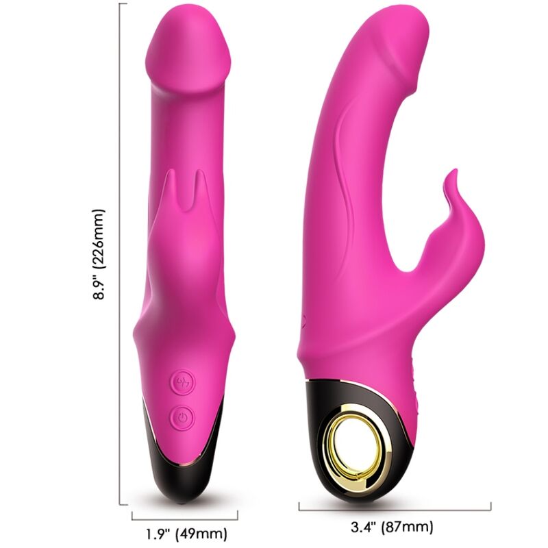 ARMONY - METEROR DILDO VIBRATOR RABBIT ROTATOR FUCHSIA - NOCTURNA DESIRES