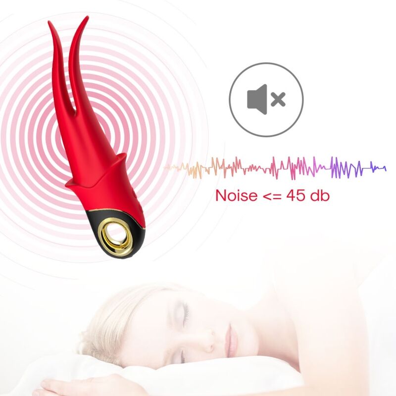 ARMONY - SHADOW VIBRATOR DOUBLE-HEAD TEASING RED - NOCTURNA DESIRES