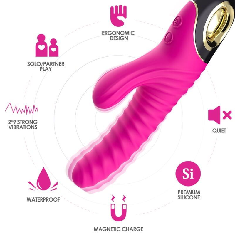ARMONY - ETERNITY VIBRATOR SILICONE FUCHSIA - NOCTURNA DESIRES