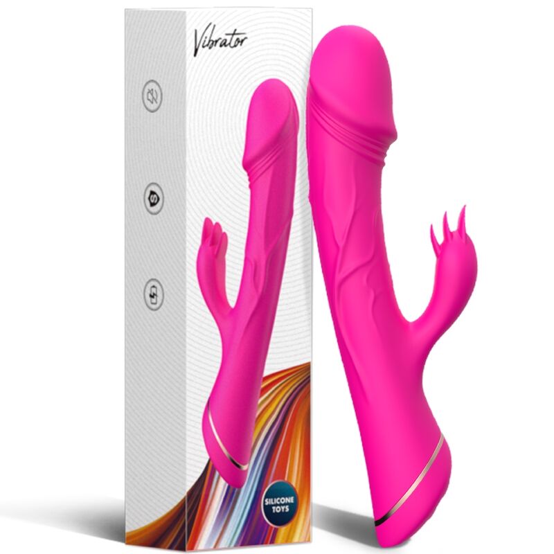 ARMONY - DILDO VIBRATOR RABBIT SILICONE FUCHSIA - NOCTURNA DESIRES