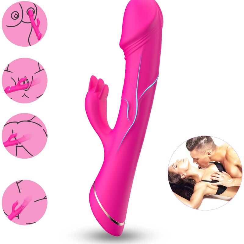 ARMONY - DILDO VIBRATOR RABBIT SILICONE FUCHSIA - NOCTURNA DESIRES