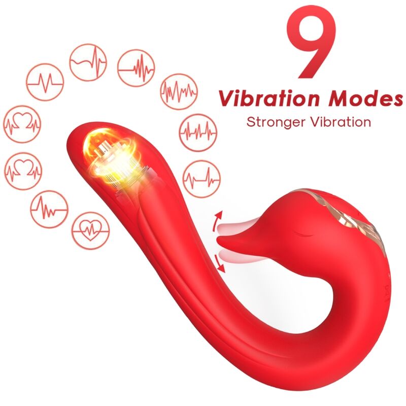 ARMONY - DELFIN VIBRATOR MULTIPOSITION & HEAT EFFECT RED - NOCTURNA DESIRES