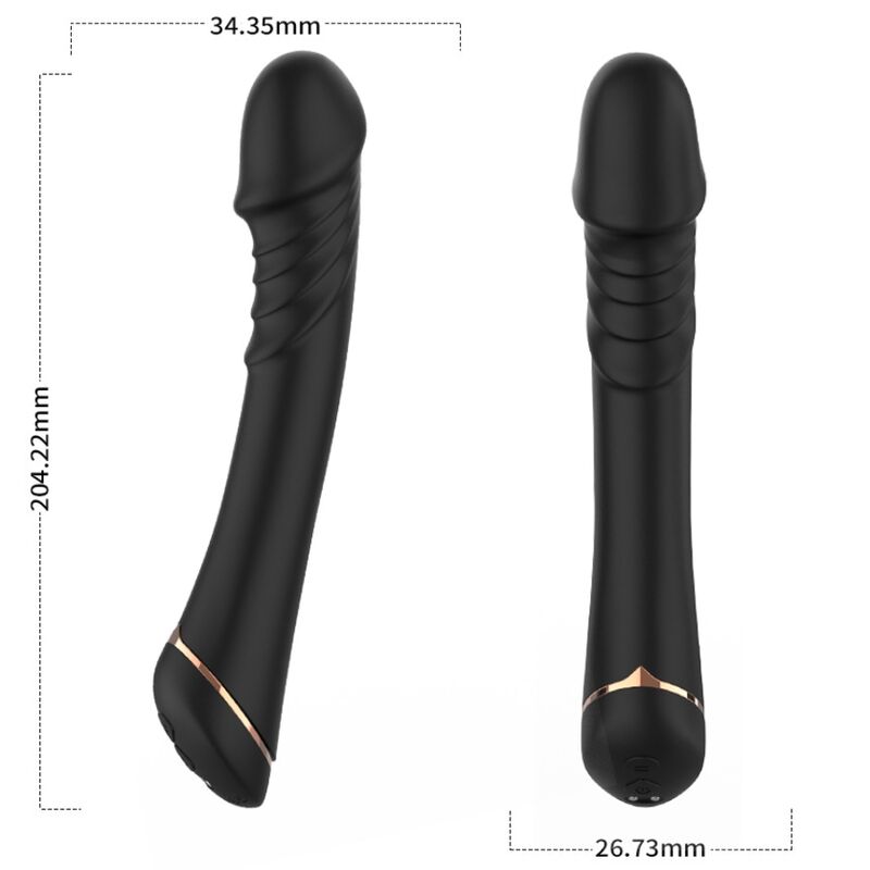 ARMONY - DILDO VIBRATOR SILICONE BLACK - NOCTURNA DESIRES