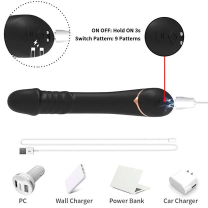 ARMONY - DILDO VIBRATOR SILICONE BLACK - NOCTURNA DESIRES