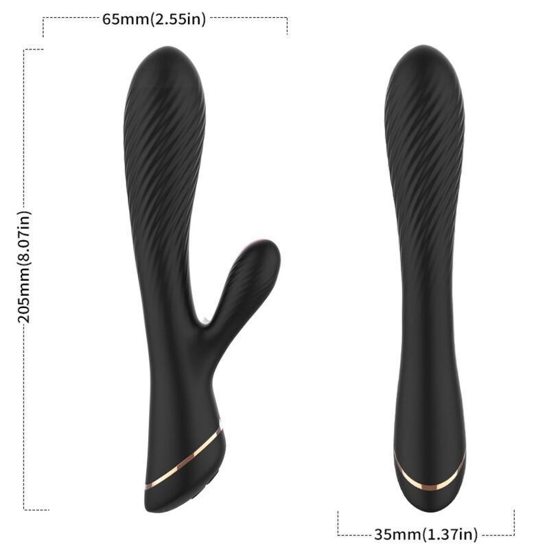 ARMONY - VIBRATOR RABBIT SILICONE BLACK - NOCTURNA DESIRES