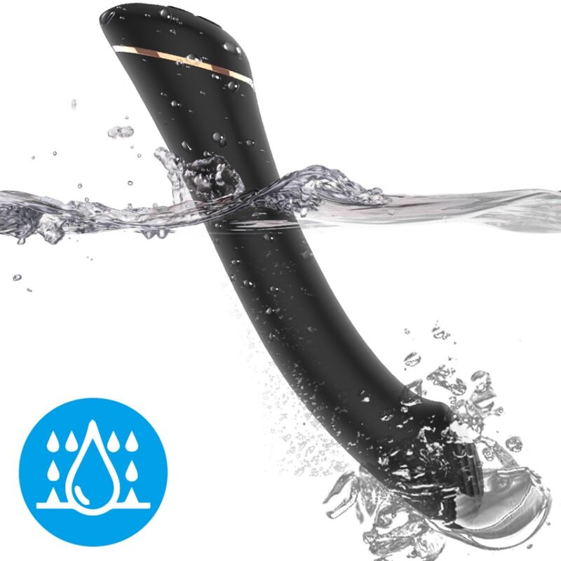 ARMONY - VIBRATOR FALT HEAD SILICONE BLACK - NOCTURNA DESIRES