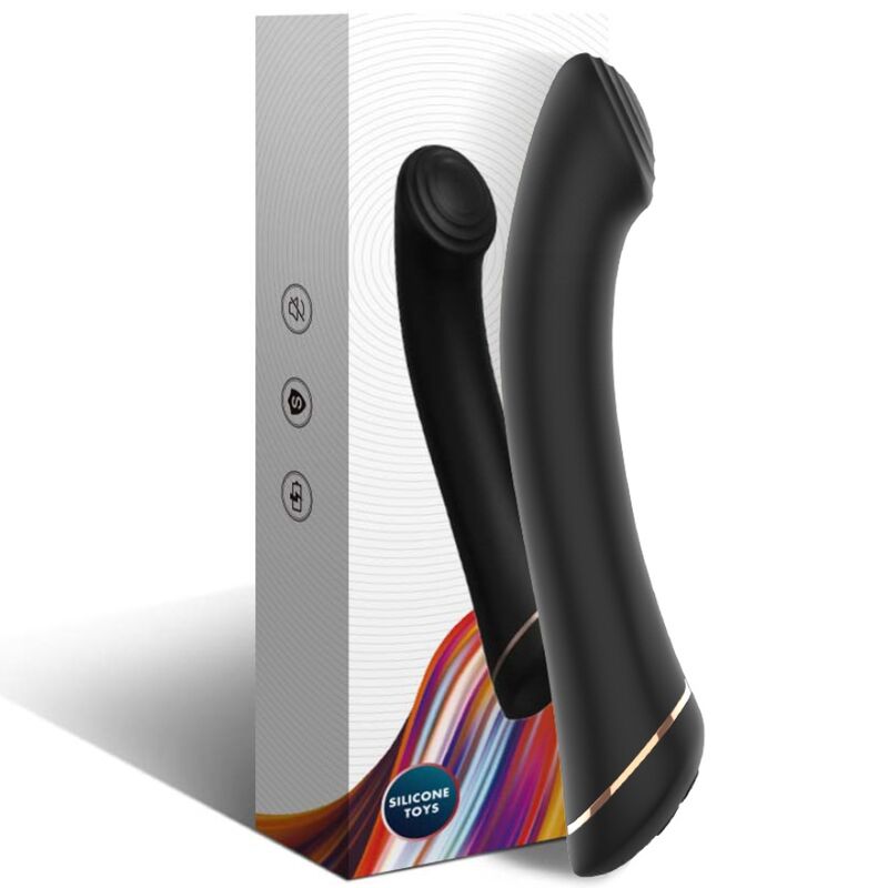 ARMONY - VIBRATOR FALT HEAD SILICONE BLACK - NOCTURNA DESIRES