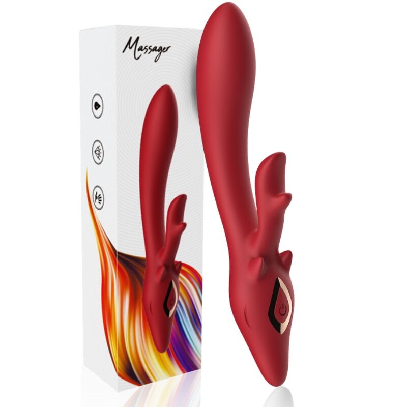 ARMONY - ELK VIBRATOR RABBIT CURVED RED - NOCTURNA DESIRES