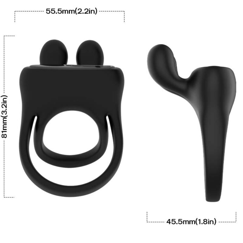 ARMONY - RING VIBRATOR RABBIT BLACK - NOCTURNA DESIRES