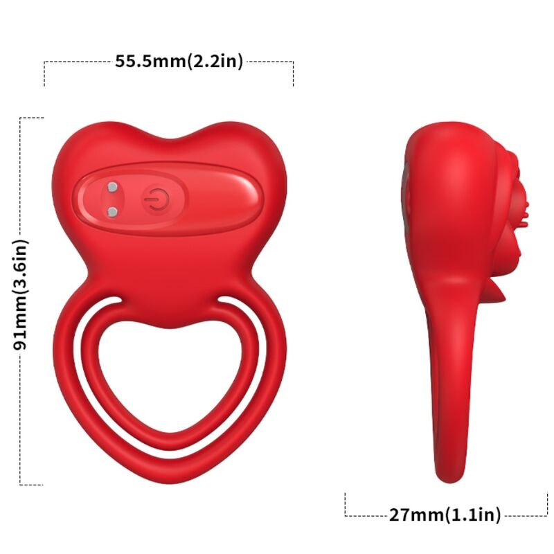 ARMONY - RING VIBRATOR HEART RED - NOCTURNA DESIRES