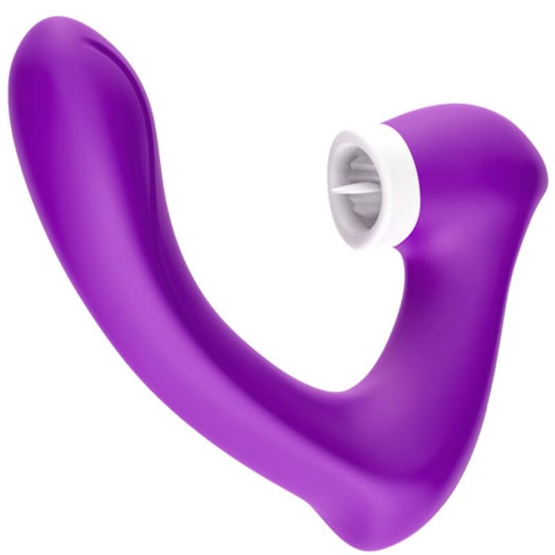 ARMONY - SECRETKISS LICKING VIBRATING CLIT & VIBRATOR CURVED PURPLE - NOCTURNA DESIRES