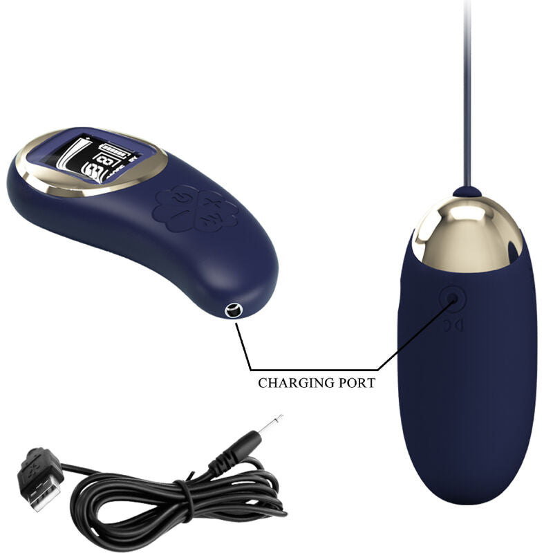 PRETTY LOVE - MINA VIBRATING EGG REMOTE CONTROL BLUE - NOCTURNA DESIRES
