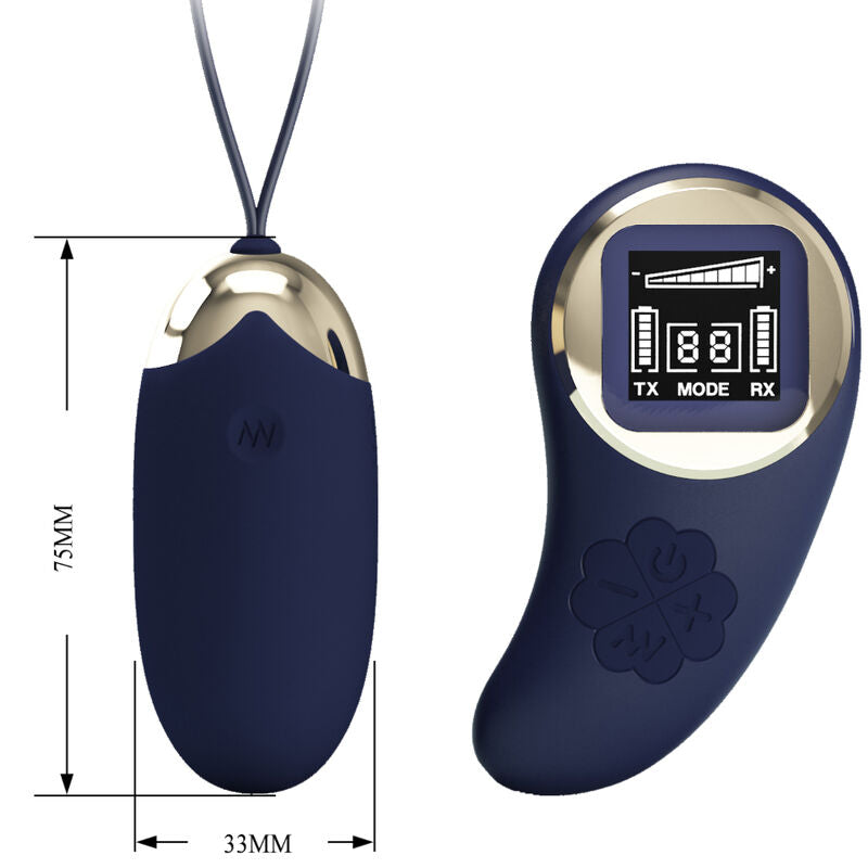 PRETTY LOVE - MINA VIBRATING EGG REMOTE CONTROL BLUE - NOCTURNA DESIRES