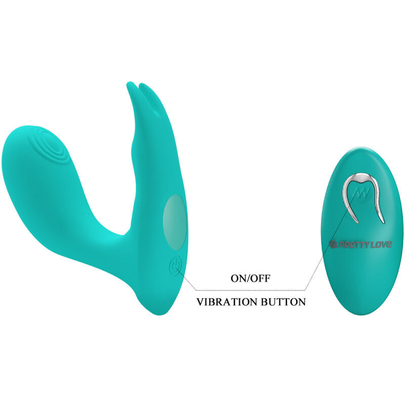 PRETTY LOVE - IDABELLE VIBRATION & PULSATION REMOTE CONTROL BLUE - NOCTURNA DESIRES