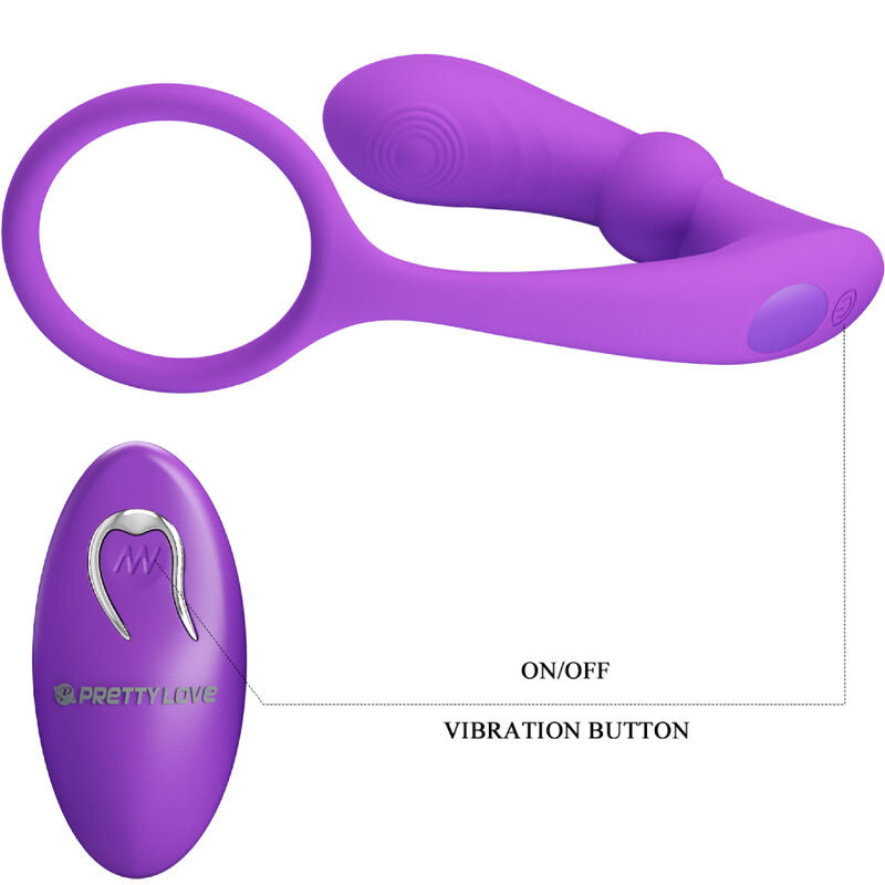 PRETTY LOVE - WARREN VIOLET ANAL RING & VIBRATOR - NOCTURNA DESIRES