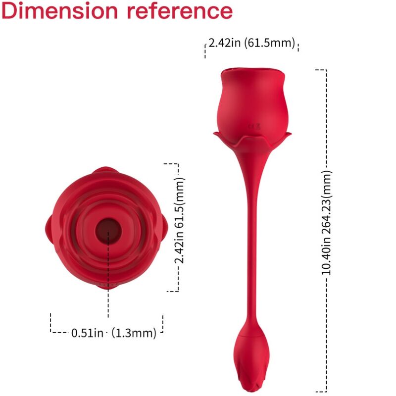 ARMONY - PINK CLITORIS SUCKER & VIBRATOR 10 MODES RED - NOCTURNA DESIRES