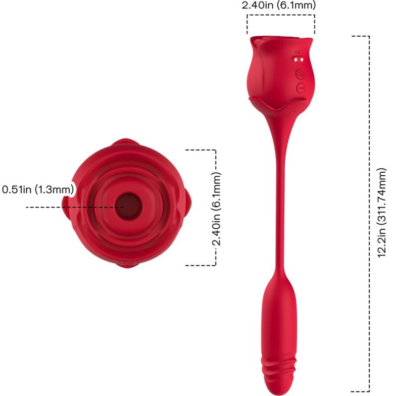 ARMONY - ROSEKNIGTH CLITORIS SUCKER & VIBRATOR RED - NOCTURNA DESIRES