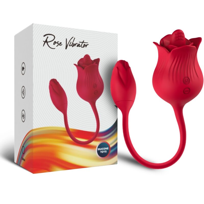 ARMONY - PINK CLITORIS STIMULATOR VIBRATOR WITH TAIL 10 MODES RED - NOCTURNA DESIRES
