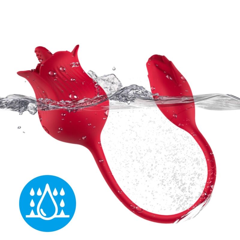 ARMONY - PINK CLITORIS STIMULATOR VIBRATOR WITH TAIL 10 MODES RED - NOCTURNA DESIRES