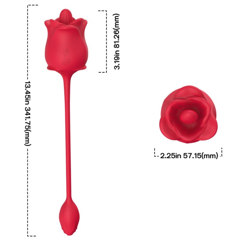 ARMONY - PINK 2 IN 1 SUCTION STIMULATOR & VIBRATOR 10 MODES WITH RED TAIL - NOCTURNA DESIRES