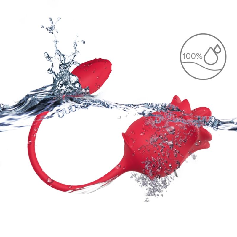 ARMONY - PINK 2 IN 1 SUCTION STIMULATOR & VIBRATOR 10 MODES WITH RED TAIL - NOCTURNA DESIRES