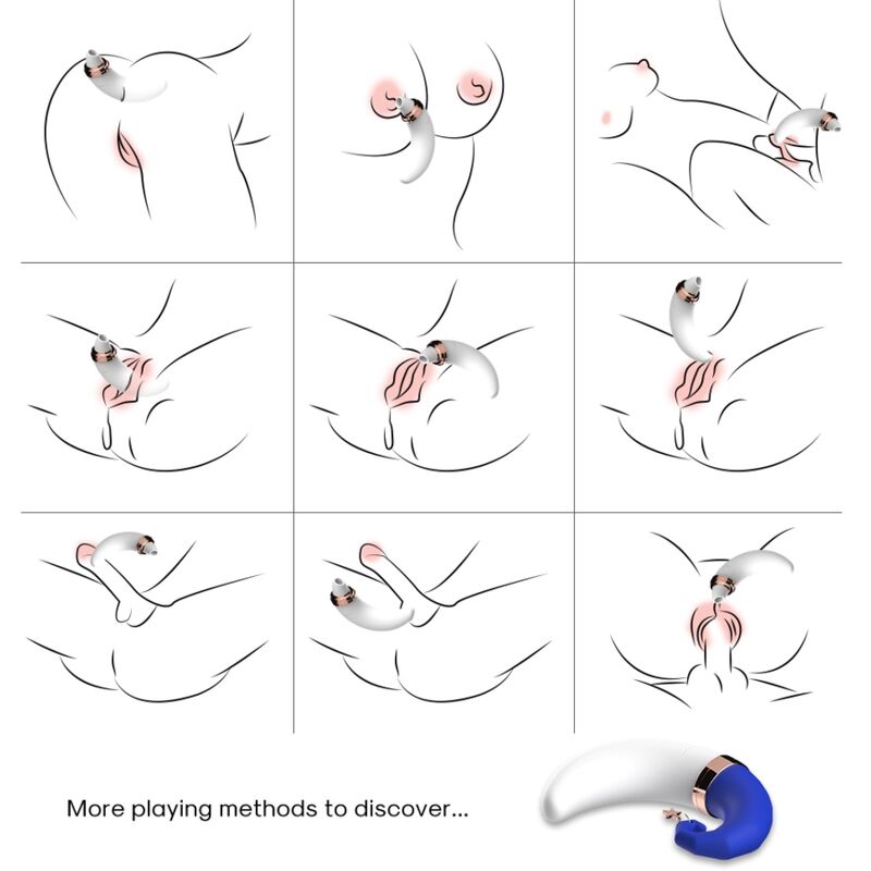 ARMONY - SWEETMOON CLITORIS & G-SPOT SUCTION BLUE - NOCTURNA DESIRES