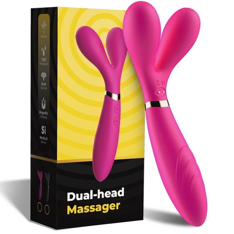 ARMONY - Y-WAND MASSAGER & VIBRATOR DOUBLE HEAD FUCHSIA - NOCTURNA DESIRES