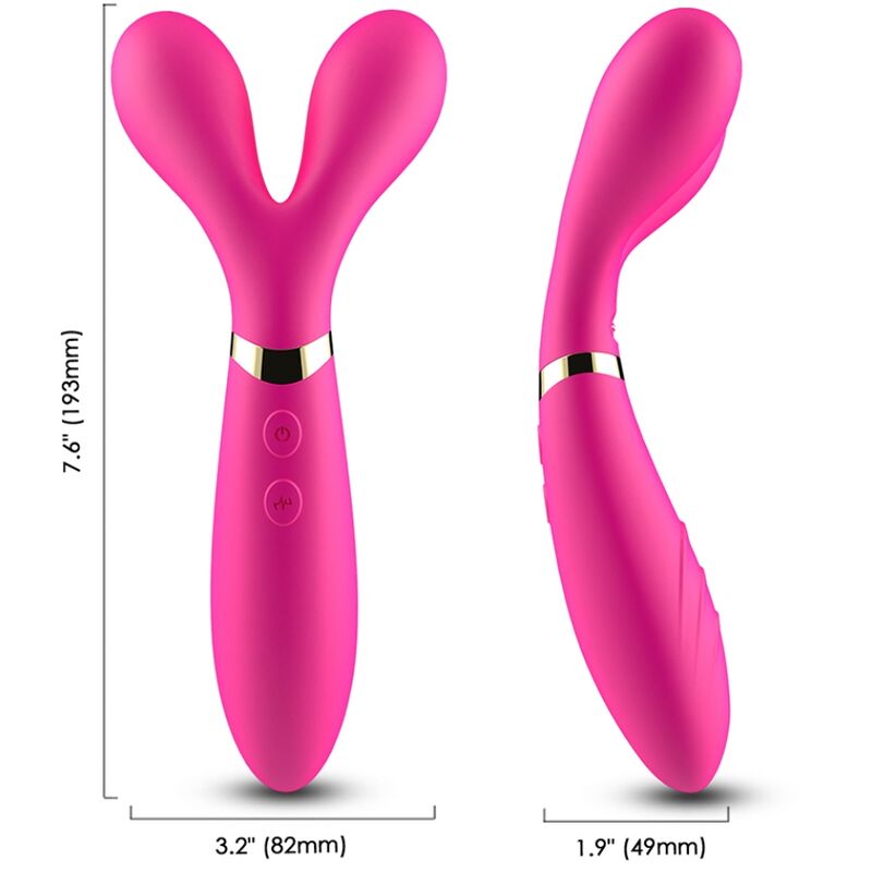 ARMONY - Y-WAND MASSAGER & VIBRATOR DOUBLE HEAD FUCHSIA - NOCTURNA DESIRES